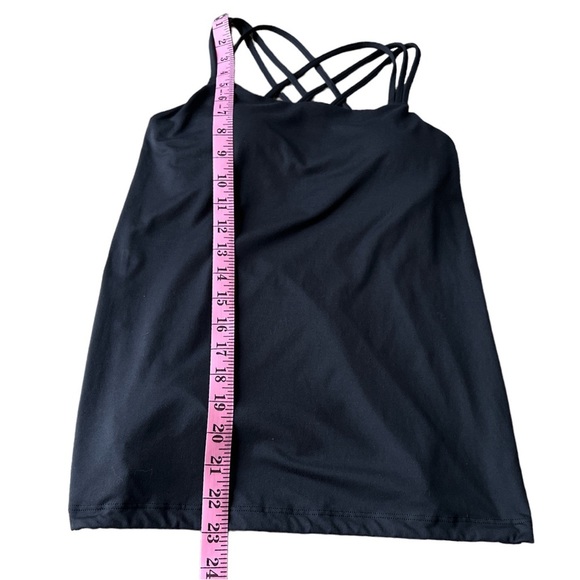 Athleta Women’s Black Hyper Focused Strappy Shelf Bra Elastic Hem Tank Top, XS - Picture 10 of 10
